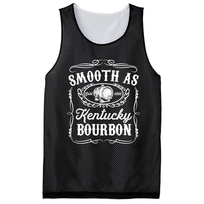 Smooth As Kentucky Bourbon Funny Whiskey Lover Drinking Gift Mesh Reversible Basketball Jersey Tank