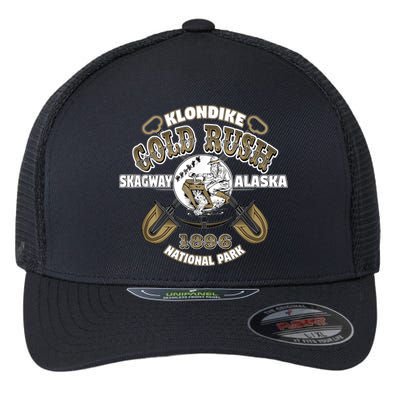 Skagway Alaska Klondike Gold Rush Souvenir Flexfit Unipanel Trucker Cap