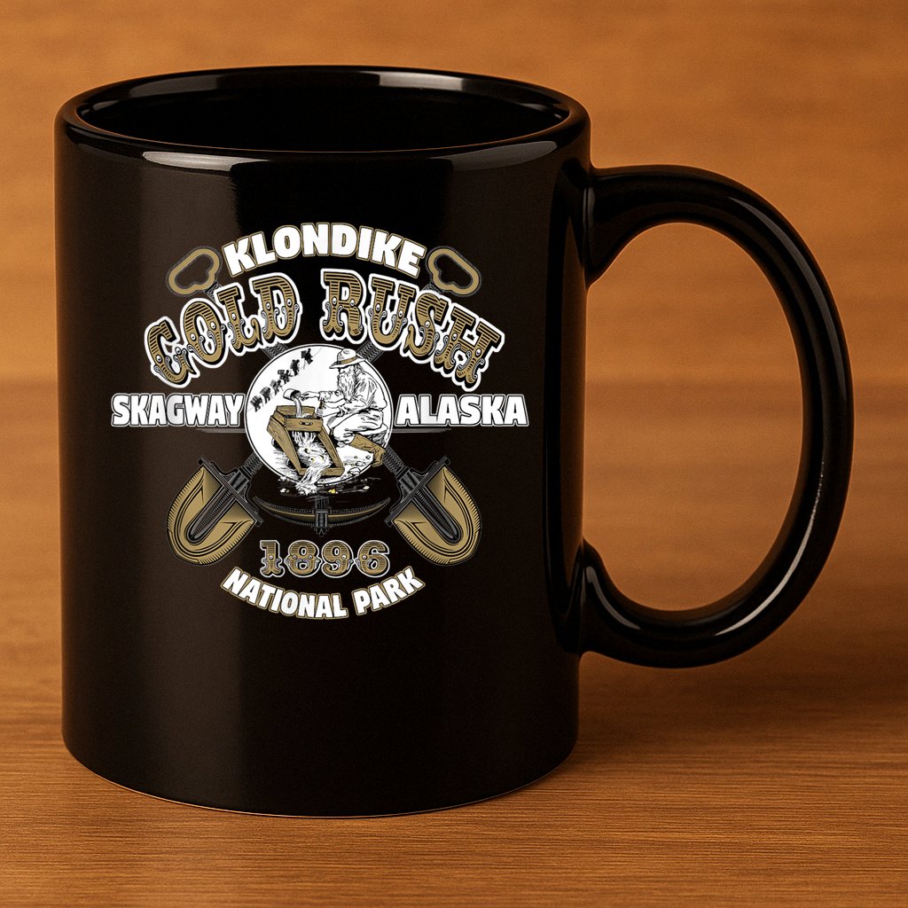Skagway Alaska Klondike Gold Rush Souvenir 11oz C Handle Ceramic Mug