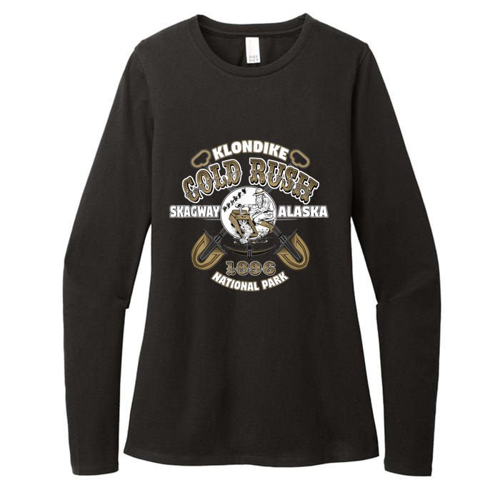 Skagway Alaska Klondike Gold Rush Souvenir Womens CVC Long Sleeve Shirt