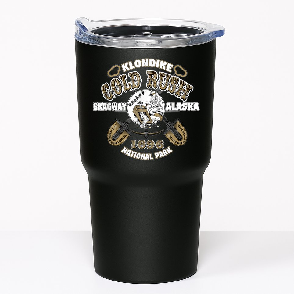 Skagway Alaska Klondike Gold Rush Souvenir Tumbler