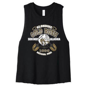 Skagway Alaska Klondike Gold Rush Souvenir Women's Racerback Cropped Tank