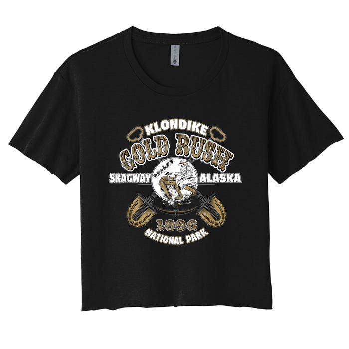 Skagway Alaska Klondike Gold Rush Souvenir Women's Crop Top Tee