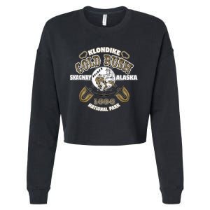 Skagway Alaska Klondike Gold Rush Souvenir Cropped Pullover Crew