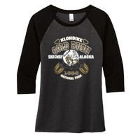 Skagway Alaska Klondike Gold Rush Souvenir Women's Tri-Blend 3/4-Sleeve Raglan Shirt