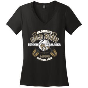 Skagway Alaska Klondike Gold Rush Souvenir Women's V-Neck T-Shirt