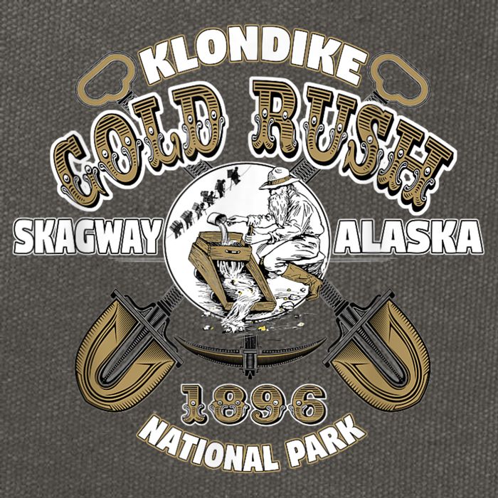 Skagway Alaska Klondike Gold Rush Souvenir Cotton Canvas Backpack