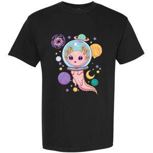 Space Axolotl Kawaii Pastel Goth Anime Aesthetic Nu Goth Garment-Dyed Heavyweight T-Shirt