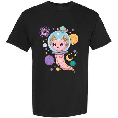 Space Axolotl Kawaii Pastel Goth Anime Aesthetic Nu Goth Garment-Dyed Heavyweight T-Shirt