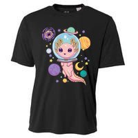 Space Axolotl Kawaii Pastel Goth Anime Aesthetic Nu Goth Cooling Performance Crew T-Shirt