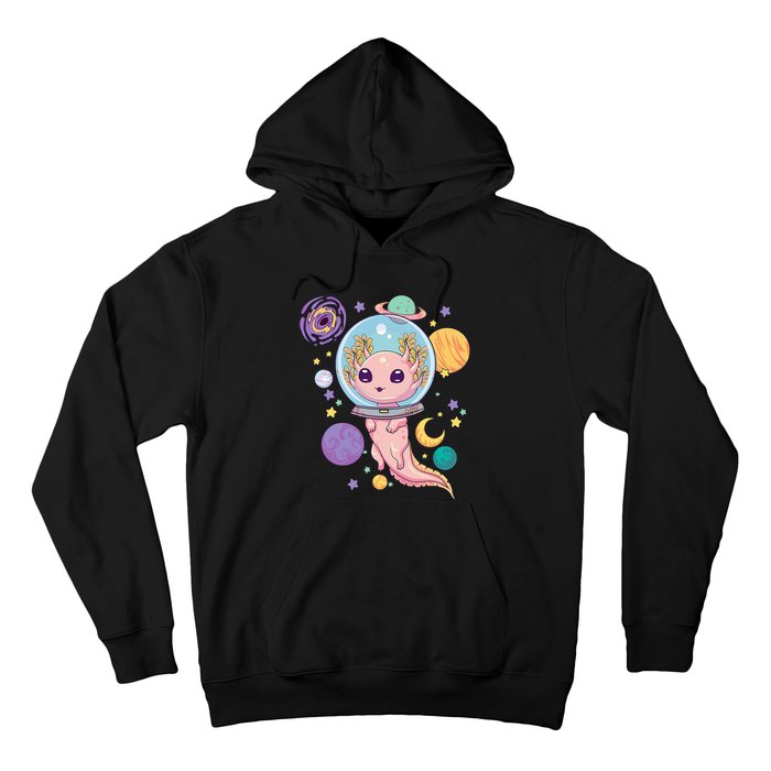 Space Axolotl Kawaii Pastel Goth Anime Aesthetic Nu Goth Hoodie