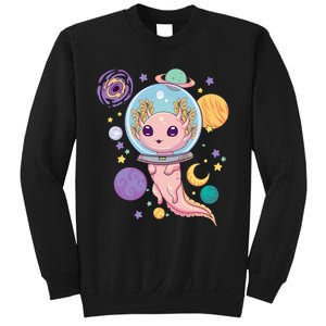 Space Axolotl Kawaii Pastel Goth Anime Aesthetic Nu Goth Sweatshirt