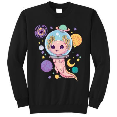 Space Axolotl Kawaii Pastel Goth Anime Aesthetic Nu Goth Sweatshirt