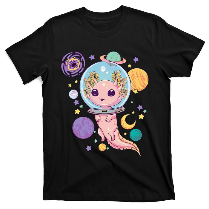 Space Axolotl Kawaii Pastel Goth Anime Aesthetic Nu Goth T-Shirt