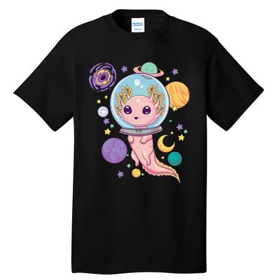 Space Axolotl Kawaii Pastel Goth Anime Aesthetic Nu Goth Tall T-Shirt