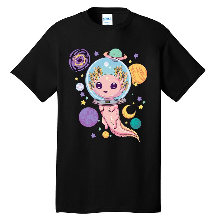 Space Axolotl Kawaii Pastel Goth Anime Aesthetic Nu Goth Tall T-Shirt