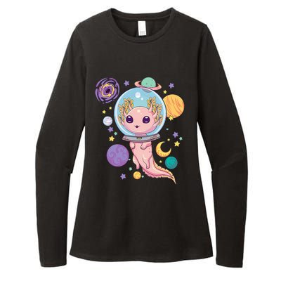 Space Axolotl Kawaii Pastel Goth Anime Aesthetic Nu Goth Womens CVC Long Sleeve Shirt