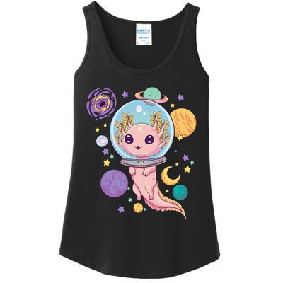 Space Axolotl Kawaii Pastel Goth Anime Aesthetic Nu Goth Ladies Essential Tank