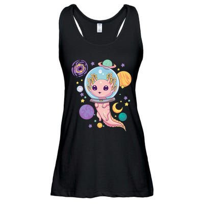 Space Axolotl Kawaii Pastel Goth Anime Aesthetic Nu Goth Ladies Essential Flowy Tank