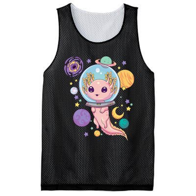 Space Axolotl Kawaii Pastel Goth Anime Aesthetic Nu Goth Mesh Reversible Basketball Jersey Tank