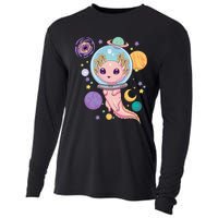 Space Axolotl Kawaii Pastel Goth Anime Aesthetic Nu Goth Cooling Performance Long Sleeve Crew