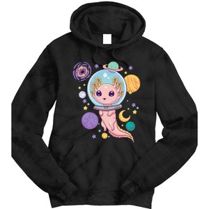 Space Axolotl Kawaii Pastel Goth Anime Aesthetic Nu Goth Tie Dye Hoodie