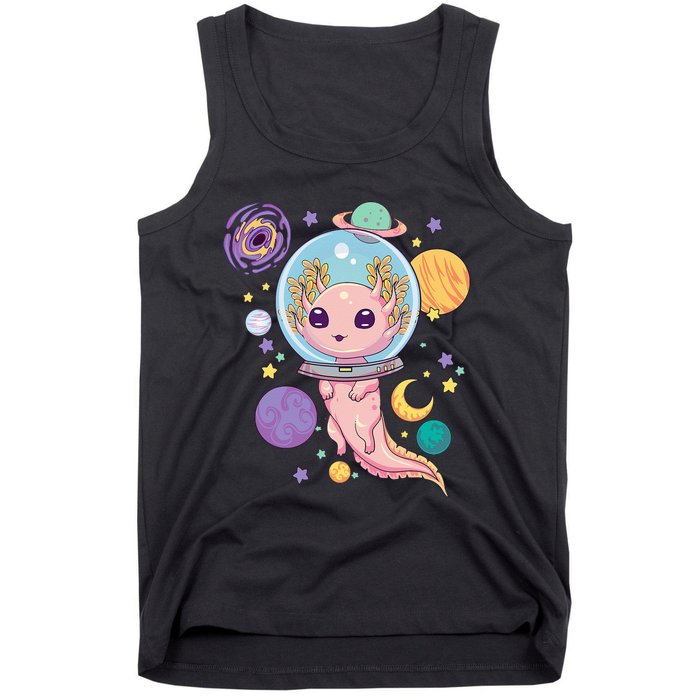 Space Axolotl Kawaii Pastel Goth Anime Aesthetic Nu Goth Tank Top