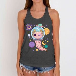 Space Axolotl Kawaii Pastel Goth Anime Aesthetic Nu Goth Women's Knotted Racerback Tank