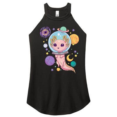 Space Axolotl Kawaii Pastel Goth Anime Aesthetic Nu Goth Women's Perfect Tri Rocker Tank