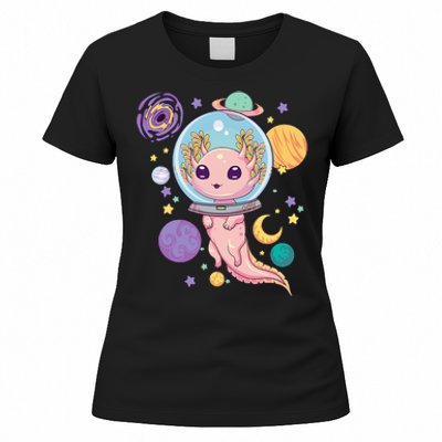 Space Axolotl Kawaii Pastel Goth Anime Aesthetic Nu Goth Women's T-Shirt