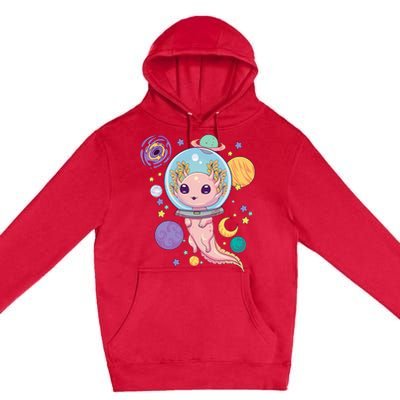 Space Axolotl Kawaii Pastel Goth Anime Aesthetic Nu Goth Premium Pullover Hoodie