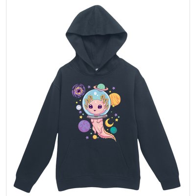 Space Axolotl Kawaii Pastel Goth Anime Aesthetic Nu Goth Urban Pullover Hoodie