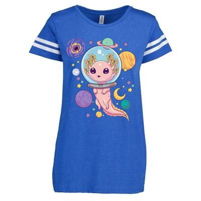 Space Axolotl Kawaii Pastel Goth Anime Aesthetic Nu Goth Enza Ladies Jersey Football T-Shirt