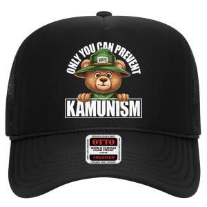 Stand Against Kamunism Vote To Protect Your Freedom Premium High Crown Mesh Back Trucker Hat