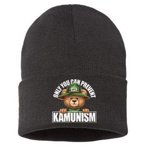 Stand Against Kamunism Vote To Protect Your Freedom Premium Sustainable Knit Beanie