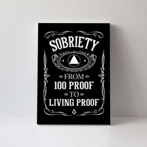 Sobriety Anniversary Living Proof NA AA Recovery Canvas