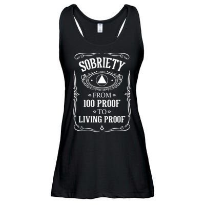 Sobriety Anniversary Living Proof NA AA Recovery Ladies Essential Flowy Tank