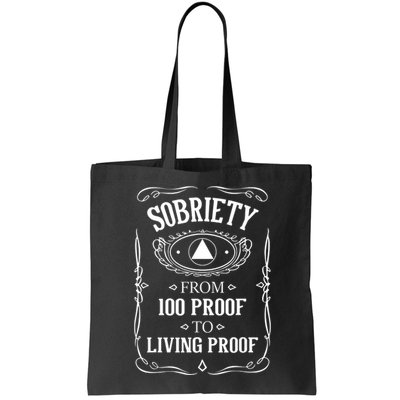 Sobriety Anniversary Living Proof NA AA Recovery Bag