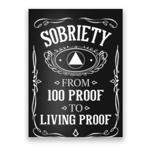 Sobriety Anniversary Living Proof NA AA Recovery Poster