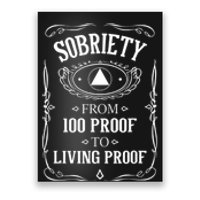 Sobriety Anniversary Living Proof NA AA Recovery Poster