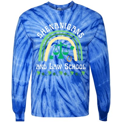 Shenanigans And Law School St Patrick's Day Lawyer Attorney Funny Gift Tie-Dye Long Sleeve Shirt