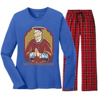 St Alphonsus Liguori Catholic Patron Saint Of Lawyers Funny Gift Women's Long Sleeve Flannel Pajama Set 