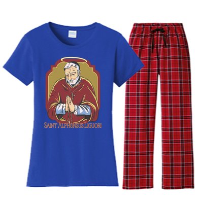 St Alphonsus Liguori Catholic Patron Saint Of Lawyers Funny Gift Women's Flannel Pajama Set