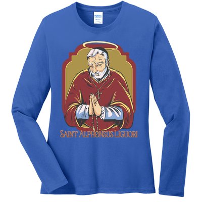 St Alphonsus Liguori Catholic Patron Saint Of Lawyers Funny Gift Ladies Long Sleeve Shirt