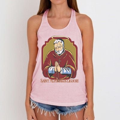 St Alphonsus Liguori Catholic Patron Saint Of Lawyers Funny Gift Women's Knotted Racerback Tank