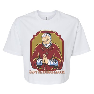 St Alphonsus Liguori Catholic Patron Saint Of Lawyers Funny Gift Bella+Canvas Jersey Crop Tee