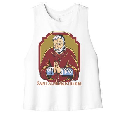 St Alphonsus Liguori Catholic Patron Saint Of Lawyers Funny Gift Women's Racerback Cropped Tank