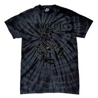 Scorpio Astrology Large Scorpion Zodiac Sign & Scorpio Name Tie-Dye T-Shirt