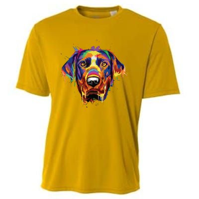 Splash Art Labrador Retriever Lab Lover Gifts Cooling Performance Crew T-Shirt