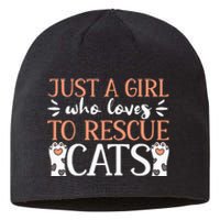 Shelter Animal Love Just A Who Loves To Rescue Cats Sustainable Beanie